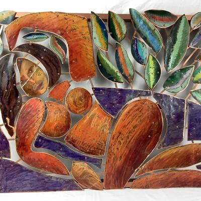 1017  Copper Wall Sculpture by Linda Leviton