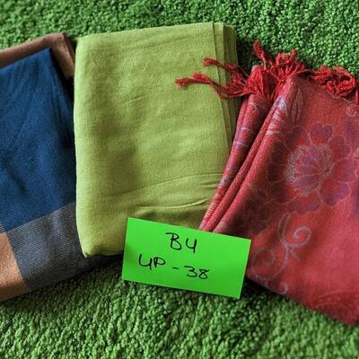 Three scarves.