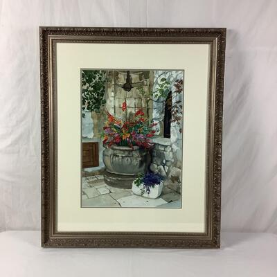 1020 Linda Roberts "Columbe d' Or" Original Watercolor.