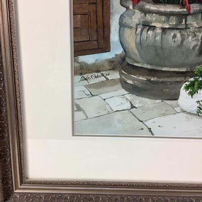 1020 Linda Roberts "Columbe d' Or" Original Watercolor.