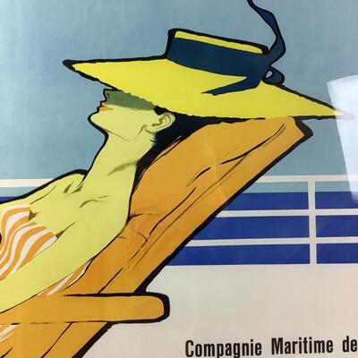 1021 Rene Gruau "Relax" Vintage French Travel Poster