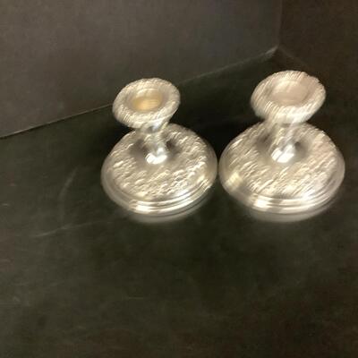 Lot 1084. S. Kirk & Son Oval Bowl & Candlesticks