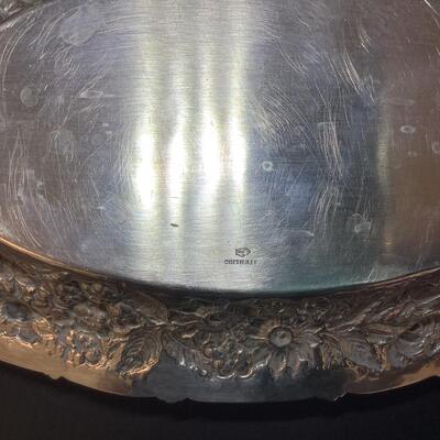 Lot 1084. S. Kirk & Son Oval Bowl & Candlesticks