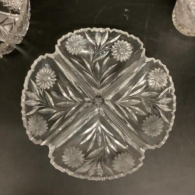 Lot 1096. Antique 3pc Cut Glass Lot