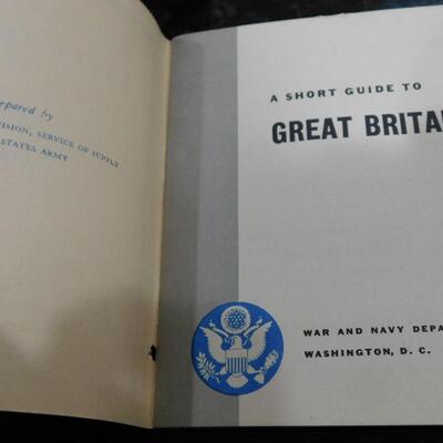 WWII Soldier Guide to Great Britian Military Guide Book Militaria WW2