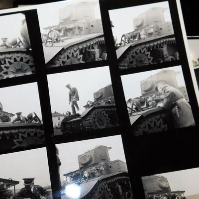 WWII Press Photo Proof Sheets w/Letter Baldwin Locomotive Tank Production Home Front Military