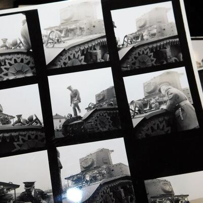 WWII Press Photo Proof Sheets w/Letter Baldwin Locomotive Tank Production Home Front Military