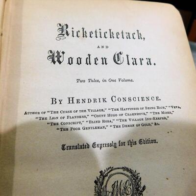 c.1869 Richetichetach & Wooden Clara by Hendrik Conscience Antique German Book