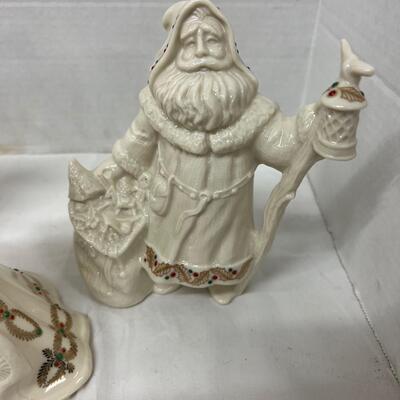 1071 Set of 5 Lenox China Jewels Santa Figurines