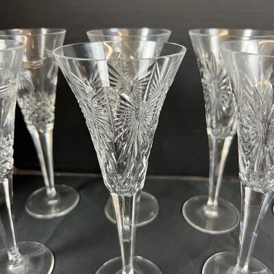 1102 Set of 10 Waterford Millennium Champagne Flutes