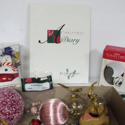 Lot of Christmas Ornaments, Unused Hallmark Christmas Diary