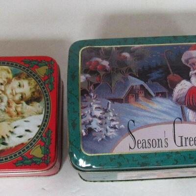 Lot of Christmas Tins and Coasters