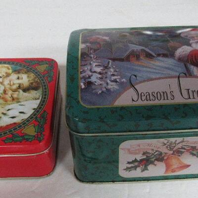 Lot of Christmas Tins and Coasters