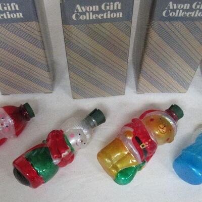 Older Avon Christmas Glass Light Covers Set