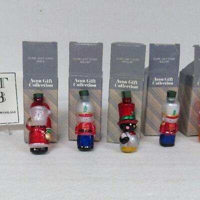 Partial Set Older Avon Christmas Glass Light Covers