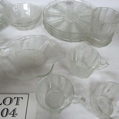 Large Lot Jeanette Glass Co Dew Drop Dishes, Depression Glass