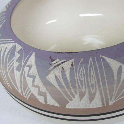 Older Native American Pottery Bowl, Signed Navajo