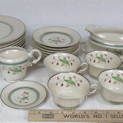 Vintage Syracuse China Old Ivory Coral Bell Dishes, Set of 8