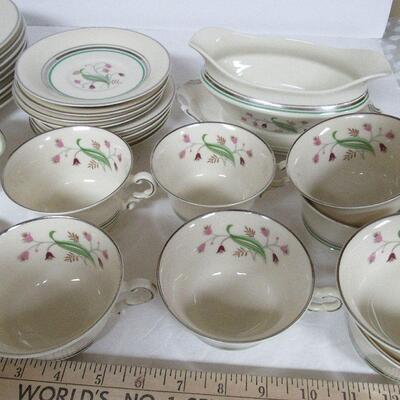 Vintage Syracuse China Old Ivory Coral Bell Dishes, Set of 8