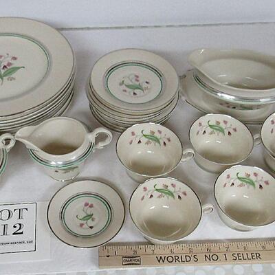 Vintage Syracuse China Old Ivory Coral Bell Dishes, Set of 8