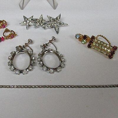 Lot of Rhinestone Jewelry