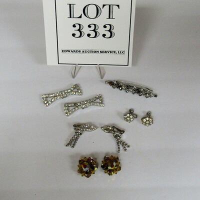 Lot of Vintage Rhinestone Jewlery