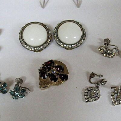 Nice Vintage Rhinestone Jewelry Lot