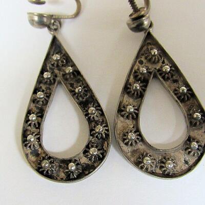Vintage Mexico Sterling Silver Earrings