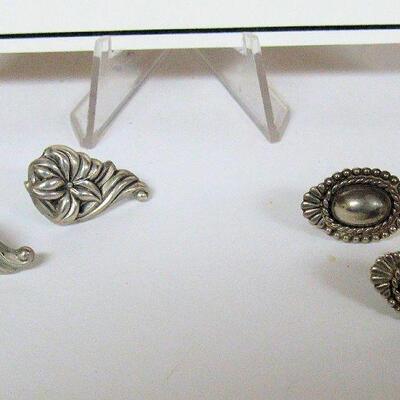 2 Pair Vintage Earrings, 1 Marked Sterling