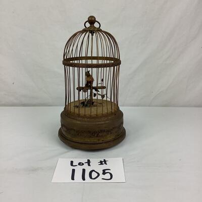 Lot 1105  Antique French Automation Singing Bird in a Cage