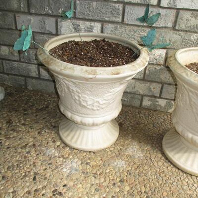Two Large Stone Planters