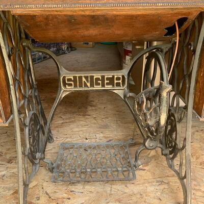 #2 Antique Singer Sewing Machine and Cabinet