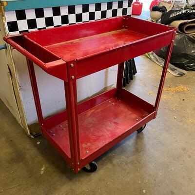 #10 Red Rolling Garage Tool Caddy