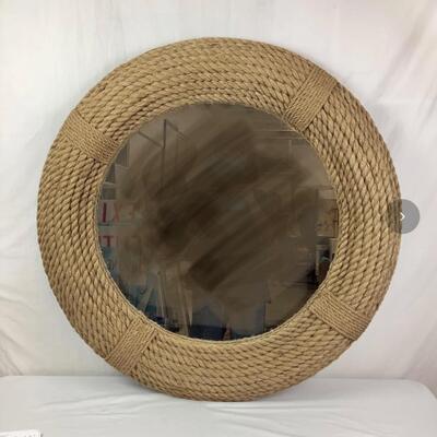 1023 Nautical Twisted Round Rope Mirror