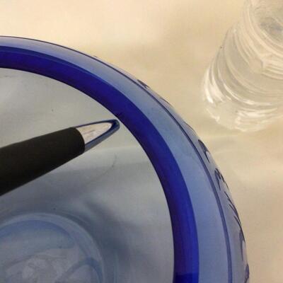 1113 Nancy Hammond Blue Cut Glass Bowl