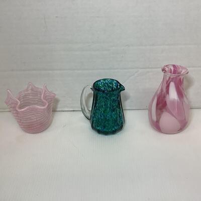Lot 1107  Three pieces of  Art Glass Vases