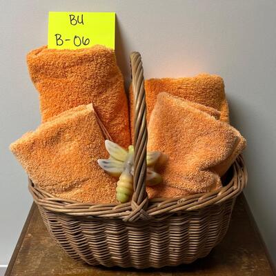 Towels and basket