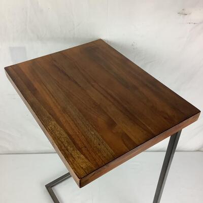 1028 Square Wood Top w/ Metal Leg C Table