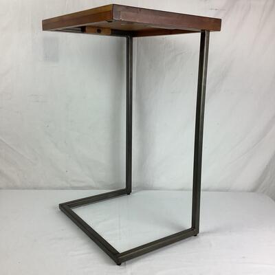 1028 Square Wood Top w/ Metal Leg C Table