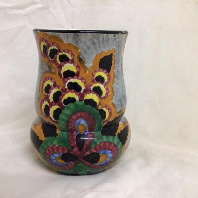 1127 Vintage German Handpainted Schramberg SMF Vase