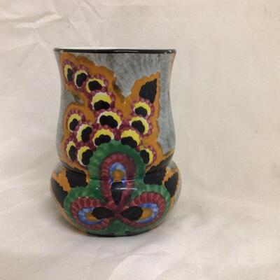 1127 Vintage German Handpainted Schramberg SMF Vase