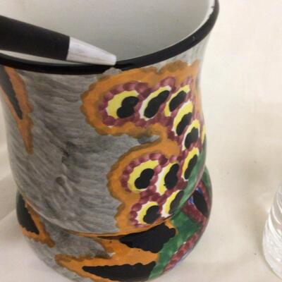 1127 Vintage German Handpainted Schramberg SMF Vase