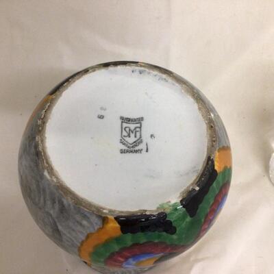 1127 Vintage German Handpainted Schramberg SMF Vase