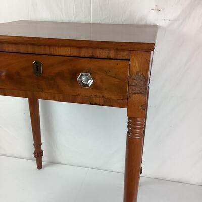 1029 Antique Mahogany One Drawer Side Table