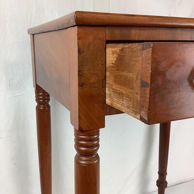 1029 Antique Mahogany One Drawer Side Table
