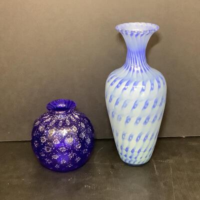 Lot 1117. Pair of Hand blown Glass Vases