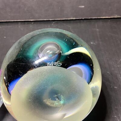 Lot 1121. Beautiful Hand Blown Glass Paperweights