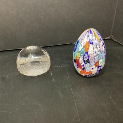 Lot 1121. Beautiful Hand Blown Glass Paperweights
