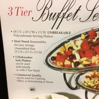 Lot 1123. Three Tier Buffet Server, NEW IN BOX