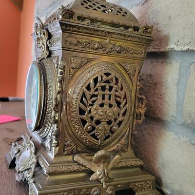 19th Century French Brass Cased Mantle Clock